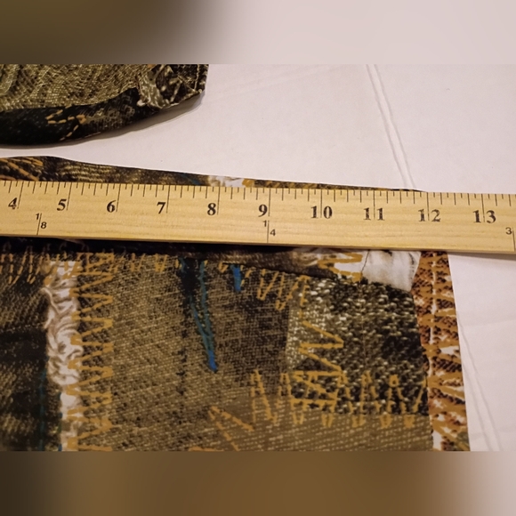 VTG Stardom Men's Patchwork Baggy Suit in Green and Brown Sz L - Picture 8 of 11